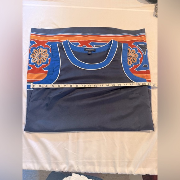 Banana Republic Navy Blue Colorblock Border Print Dress – Size 10 NWOT - Picture 8 of 13